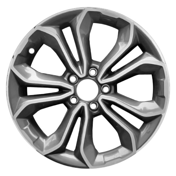 Replace® - 18 x 7.5 5 Split-Spoke Machined Dark Charcoal Alloy Factory Wheel (Replica)