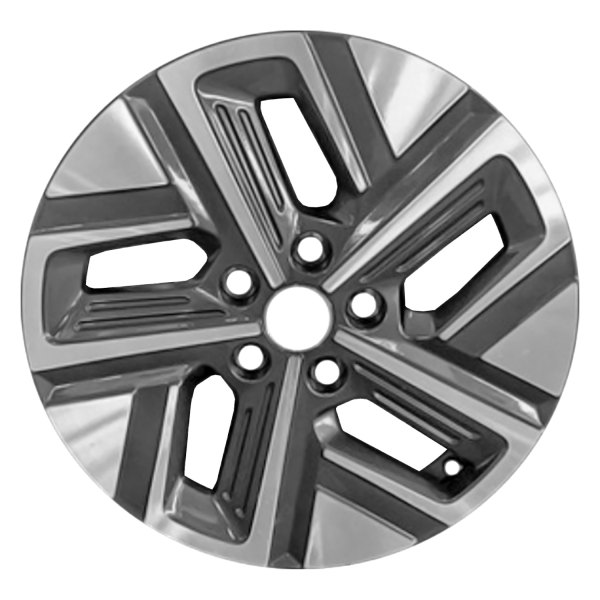 Replace® - 17 x 7 5-Slot Machined Dark Metallic Charcoal Alloy Factory Wheel (Remanufactured)