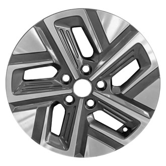 Replace® - 5-Slot Machined Dark Metallic Charcoal 17x7 Alloy Factory Wheel - Remanufactured