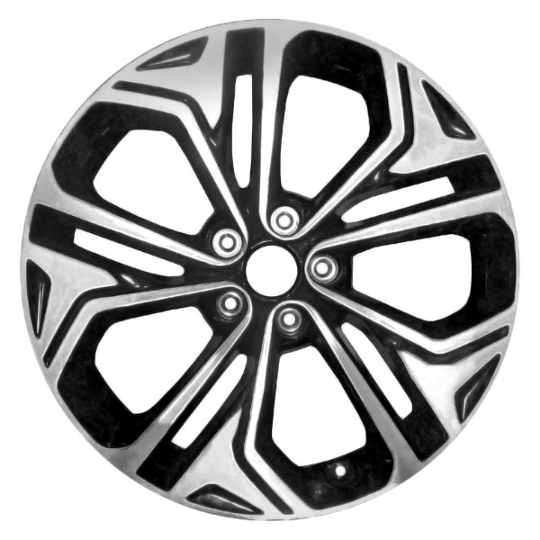 Replace® - 19 x 7.5 5 Double-Spoke Machined and Black Alloy Factory Wheel (Factory Take Off)