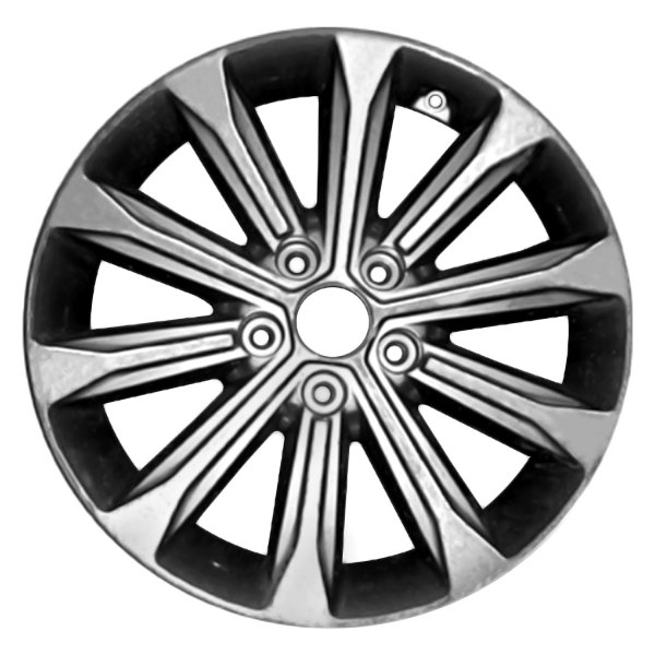 Replace® - 17 x 7 10 I-Spoke Machined and Medium Charcoal Alloy Factory Wheel (Factory Take Off)