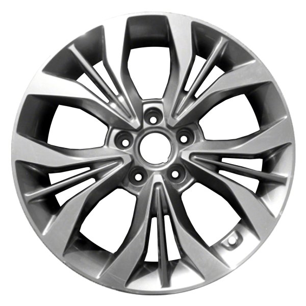 Replace® - 18 x 7.5 5 W-Spoke Machined and Medium Charcoal Silver Alloy Factory Wheel (Factory Take Off)