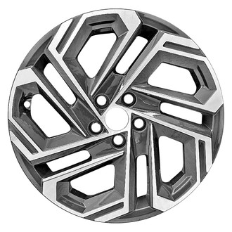Replace® - 5 Split-Spoke Machined Black 19x7.5 Alloy Factory Wheel - Remanufactured
