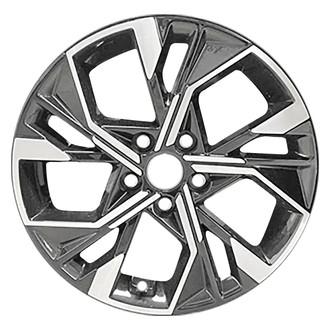 Replace® - 5 Split-Spoke Machined Gloss Black 17x7 Alloy Factory Wheel - Remanufactured