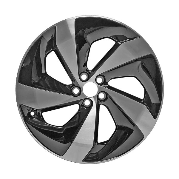 Replace® - 19 x 8.5 5-Spoke Machined Gloss Black Alloy Factory Wheel (Remanufactured)
