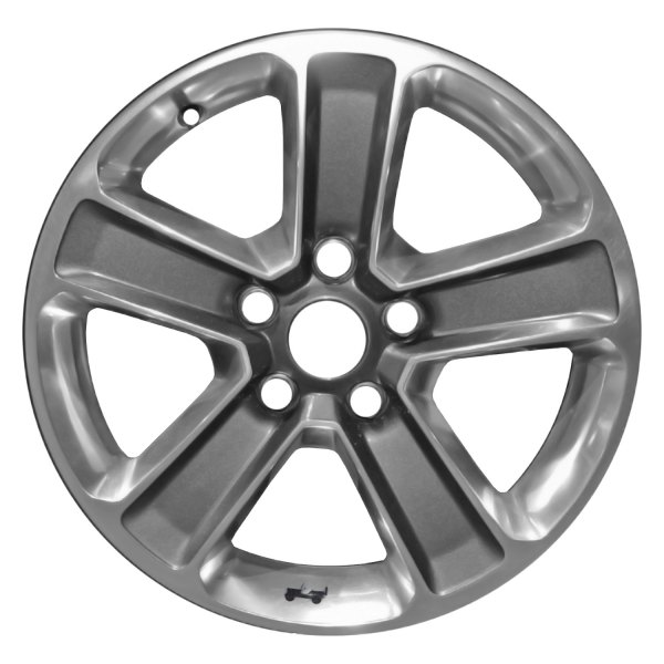 Replace® - 18 x 7.5 5-Spoke Polished and Medium Charcoal Metallic Alloy Factory Wheel (Factory Take Off)