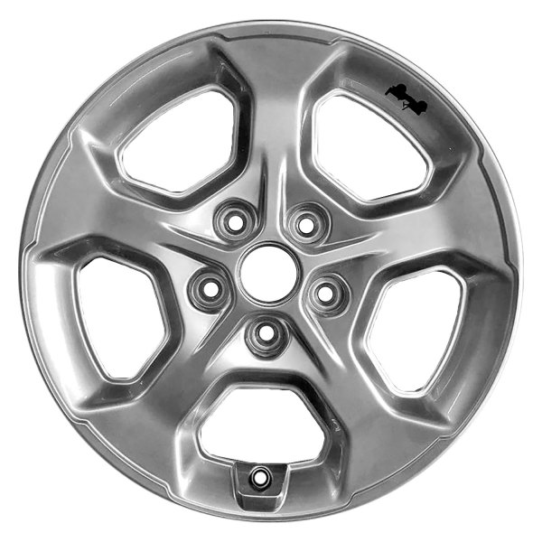 Replace® - 17 x 7.5 5-Spoke Painted Medium Silver Metallic With Sticker Alloy Factory Wheel (Factory Take Off)