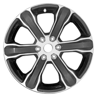 Replace® - 6 I-Spoke Machined Charcoal 20x9 Alloy Factory Wheel - Remanufactured