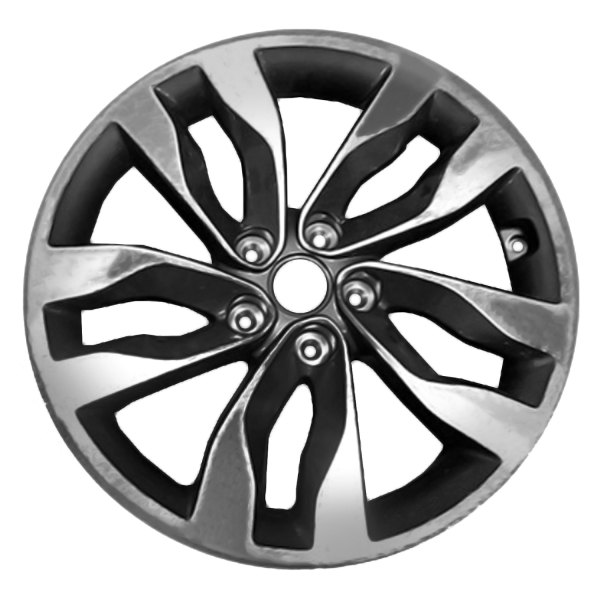 Replace® - 18 x 7.5 5 Double Spiral-Spoke Charcoal with Machined Face Alloy Factory Wheel (Factory Take Off)