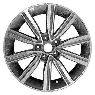 Replace® - 5 V-Spoke Machined and Medium Charcoal Metallic 17x7 Alloy Factory Wheel - Remanufactured
