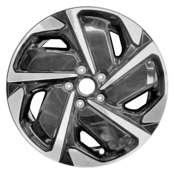 Replace® - 17 x 7 5-Slot Machined Gloss Black Alloy Factory Wheel (Remanufactured)