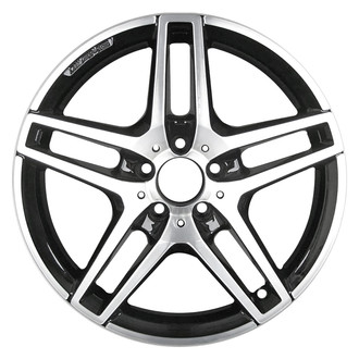 Replace® - Double 5-Spoke Machined Gloss Black 18x8 Alloy Factory Wheel - Remanufactured