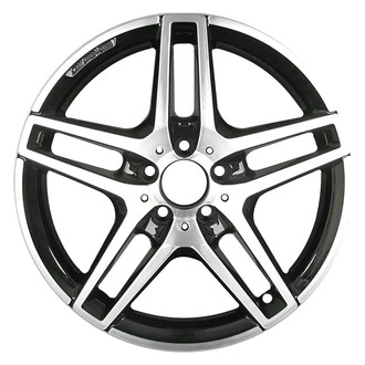 Replace® - Double 5-Spoke Machined Gloss Black 18x8.5 Alloy Factory Wheel - Remanufactured