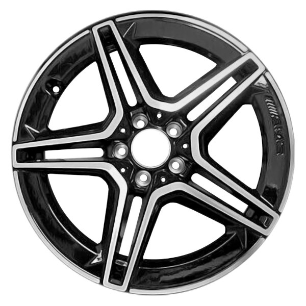 Replace® - 18 x 8.5 Double 5-Spoke Machined Gloss Black Alloy Factory Wheel (Remanufactured)