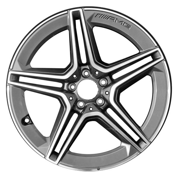 Replace® - 19 x 8 Double 5-Spoke Machined Gloss Black Alloy Factory Wheel (Remanufactured)