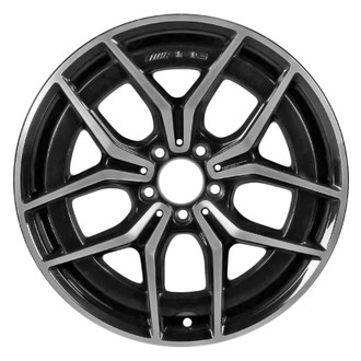 Replace® - 5 Split-Spoke Machined Gloss Black 19x8 Alloy Factory Wheel - Remanufactured