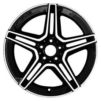 Replace® - Double 5-Spoke Machined Charcoal Silver 18x8 Alloy Factory Wheel - Remanufactured