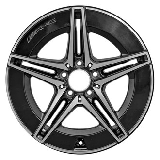 Replace® - Double 5-Spoke Machined Gloss Black 18x8.5 Alloy Factory Wheel - Remanufactured