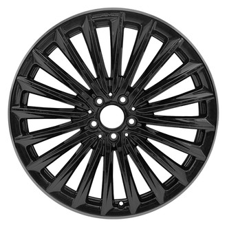 Replace® - 20-Spoke Polished Flange Gloss Black Face 21x10 Alloy Factory Wheel - Remanufactured