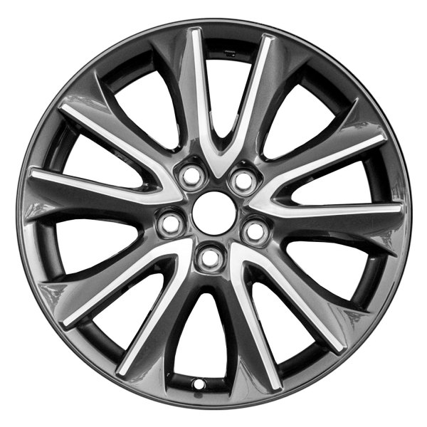 Replace® - 18 x 7 5 Double-Spoke Machined Dark Charcoal Metallic Alloy Factory Wheel (Factory Take Off)