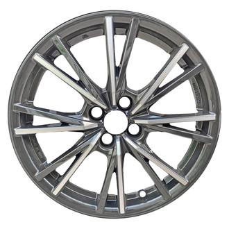 Replace® - 8 Split-Spoke Machined Black Metallic 17x7 Alloy Factory Wheel - Remanufactured