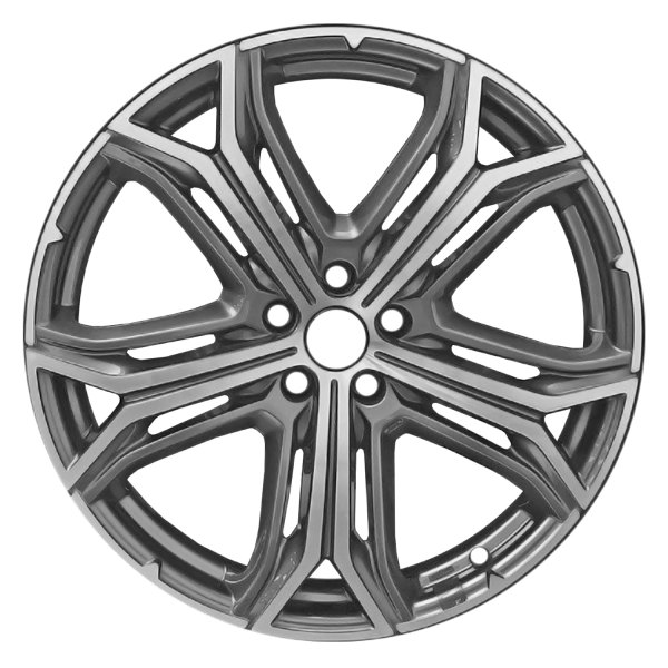 Replace® - 21 x 10.5 5 Split-Spoke Machined Dark Charcoal Metallic Alloy Factory Wheel (Remanufactured)