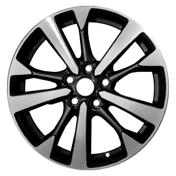 Replace® - 18 x 7.5 5 V-Spoke Machined and Black Alloy Factory Wheel (Factory Take Off)