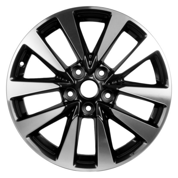 Replace® - 17 x 7.5 5 V-Spoke Machined and Black Alloy Factory Wheel (Factory Take Off)