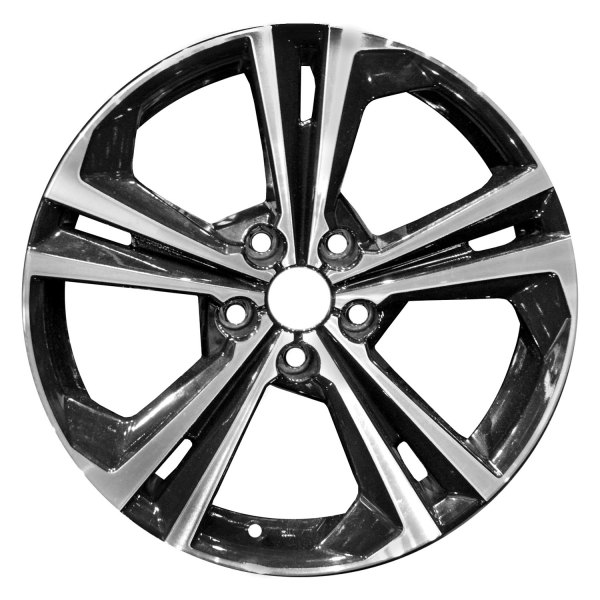 Replace® - 18 x 7.5 Double 5-Spoke Black Alloy Factory Wheel (Replica)