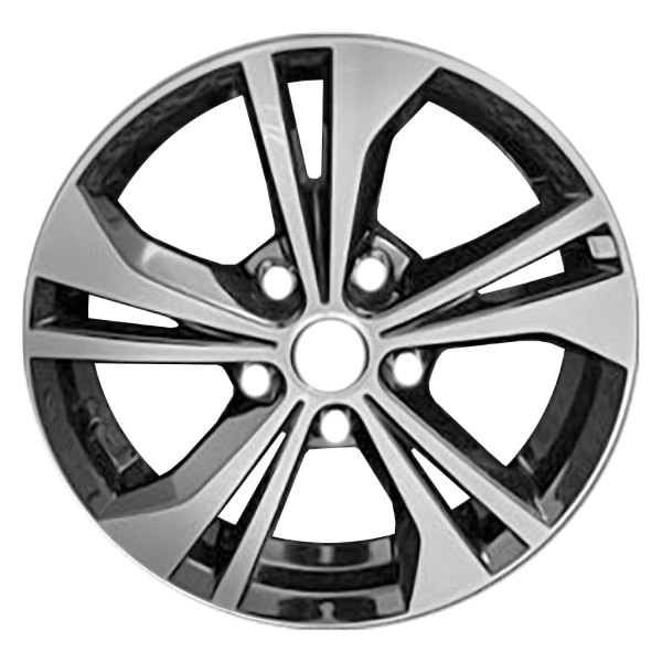 Replace® - 16 x 6.5 5 Double Spiral-Spoke Black Alloy Factory Wheel (Factory Take Off)