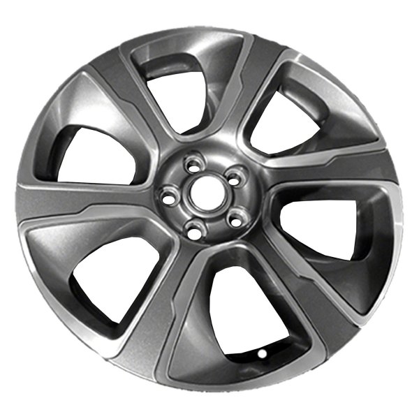 Replace® - 21 x 9.5 6 Turbine-Spoke Machined and Charcoal Metallic Alloy Factory Wheel (Factory Take Off)