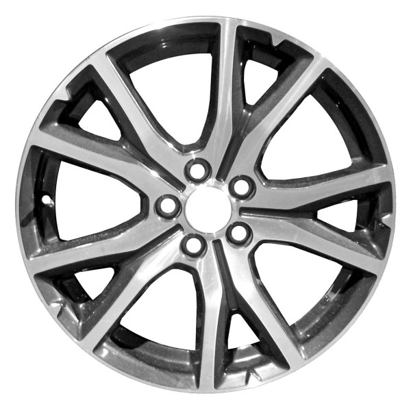 Replace® - 17 x 7 10-Spoke Machined and Black Pearl Metallic Alloy Factory Wheel (Factory Take Off)