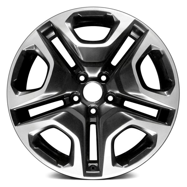 Replace® - 19 x 7.5 5 V-Spoke Machined Face with Black Spoke Inset and Pockets Alloy Factory Wheel (Replica)