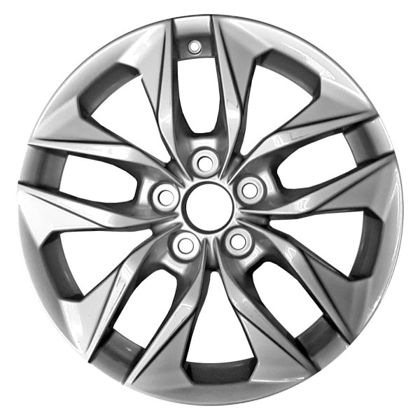 Replace® - 17 x 7 10-Spoke Machined and Medium Charcoal Metallic Alloy Factory Wheel (Factory Take Off)