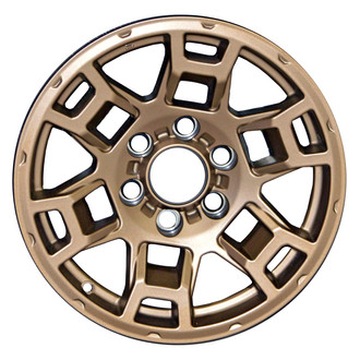Replace® - 6 Split-Spoke Painted Bronze Metallic Satin Clear 17x7 Alloy Factory Wheel - Remanufactured