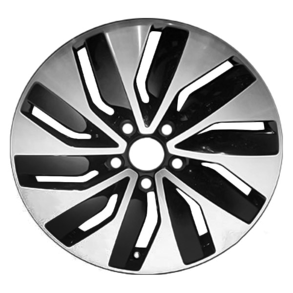 Replace® - 17 x 6 10 Spiral-Spoke Machined and Black Alloy Factory Wheel (Factory Take Off)