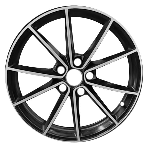 Replace® - 18 x 7.5 10-Spoke Machined Gloss Black Alloy Factory Wheel (Remanufactured)