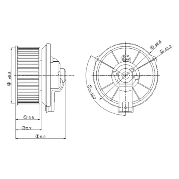 Replace® - HVAC Blower Motor with Wheel