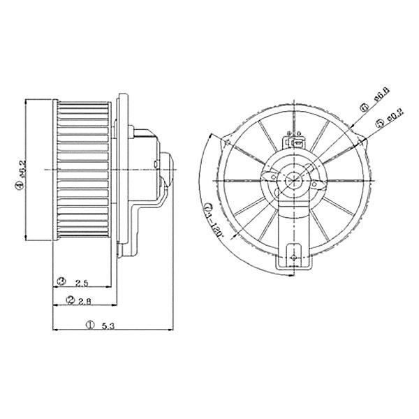 Replace® - HVAC Blower Motor with Wheel