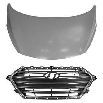 Replace® - 2-Piece (Hood Panel, Grille) (Brand New OE)