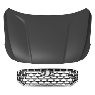 Replace® - 2-Piece (Hood Panel, Grille) (CAPA Certified)