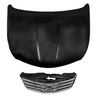 Replace® - 2-Piece (Hood Panel, Grille) (Brand New OE)