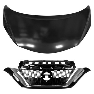 Replace® - 2-Piece (Hood Panel, Grille) (CAPA Certified)