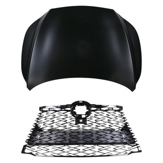 Replace® - 2-Piece (Hood Panel, Grille) (CAPA Certified)