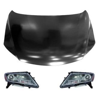 Replace® - 3-Piece Kit (Driver and Passenger Side Headlights, Hood Panel)