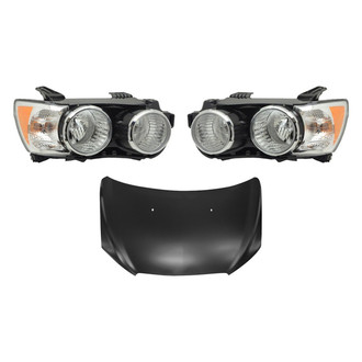 Replace® - 3-Piece Kit (Driver and Passenger Side Headlights, Hood Panel)