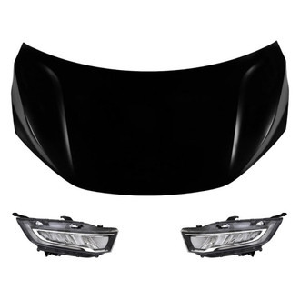 Replace® - 3-Piece Kit (Driver and Passenger Side Headlights, Hood Panel) (CAPA Certified)