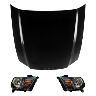 Replace® - 3-Piece Kit (Driver and Passenger Side Headlights, Hood Panel) (CAPA Certified)