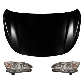 Replace® - 3-Piece Kit (Driver and Passenger Side Headlights, Hood Panel) (Standard Line)