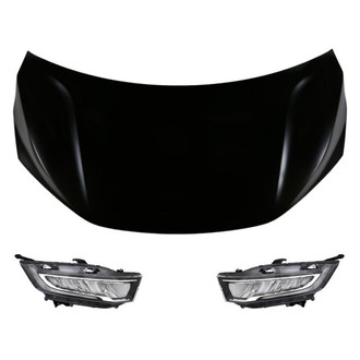 Replace® - 3-Piece Kit (Driver and Passenger Side Headlights, Hood Panel) (Standard Line)
